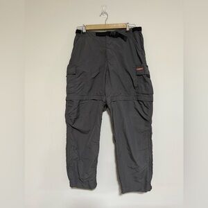 REI Women’s Gray Nylon Convertible Zip Off Pants Size 12 Petite Hiking Outdoor